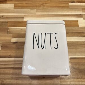 Rae Dunn Cream Ceramic Nuts Container